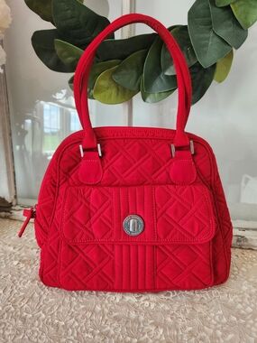 Vera Bradley Red Quilted Shoulder Bag - Women's Handbag